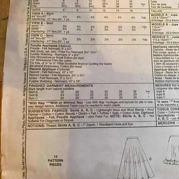 5/$25 MCCall 8136 vintage 1960 circular dress rock and roll size 16 - Picture 3 of 4